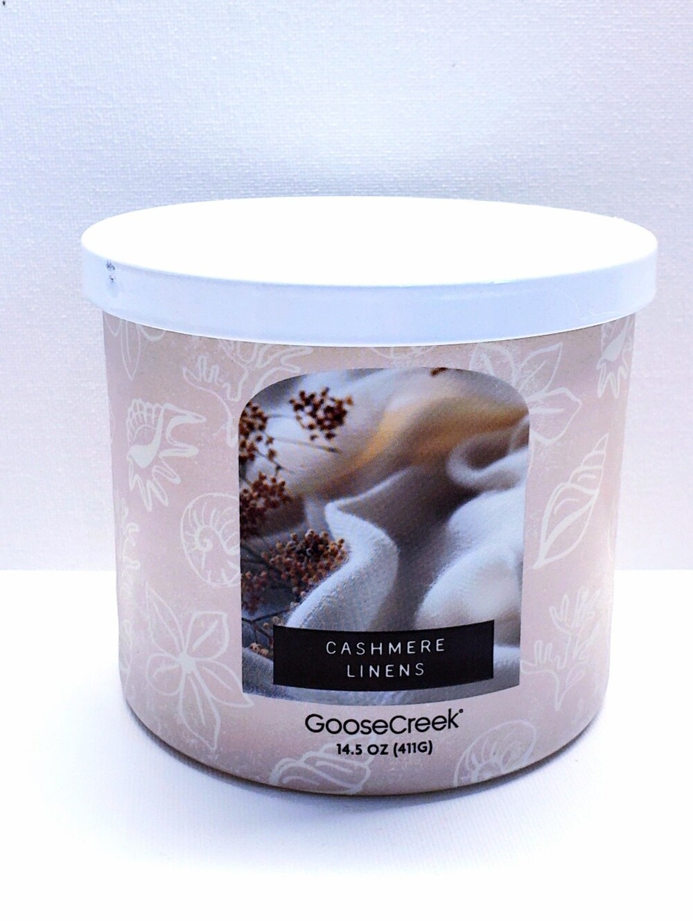 Goose Creek CASHMERE LINENS Large 3-Wick Scented Candle, 14.5 Oz